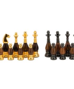 Dal Rossi Italy, Staunton Metal and Wood Gold 100mm Chessmen ONLY