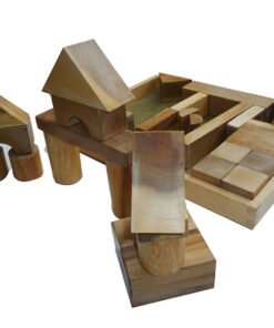 Natural Wood Blocks 34 pcs