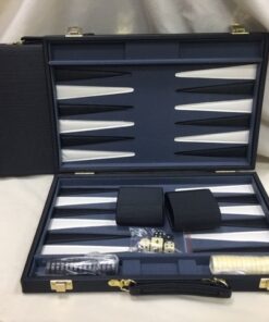 Backgammon, Black Strip Textured,18"