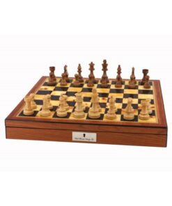 Dal Rossi Walnut Finish Chess Set 20" (51cm)