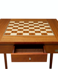 Alternative view of Dal Rossi Chess table with 95 mm weighted Staunton pieces