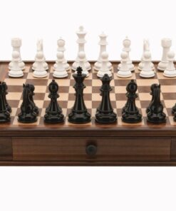 Dal Rossi Italy Chess Set 20", With Black & White Weighted Chess Pieces