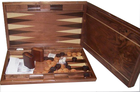 Dal Rossi Backgammon 19' Burl, Wood