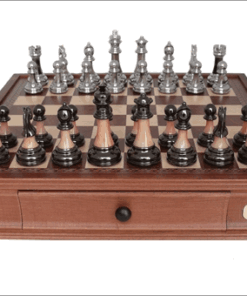 Dal Rossi Chess 16" Set with Metal/Marble Finish chess men