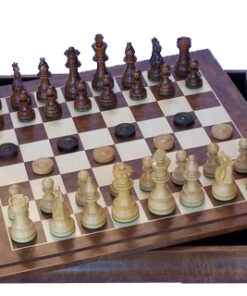 Alternative view of Deluxe Dal Rossi Chess/Checkers/Backgammon, 18" (46cm)