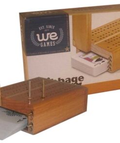 Travel Cribbage, 2 track wood
