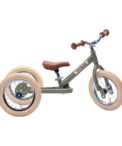 Green Vintage Trybike, Cream Tyres and Chrome (3 wheel)