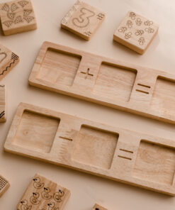 Two piece math frame