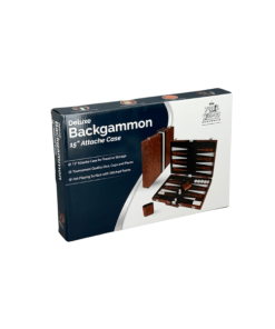 Alternative view of Backgammon, deluxe Brown Tan, case, 15″
