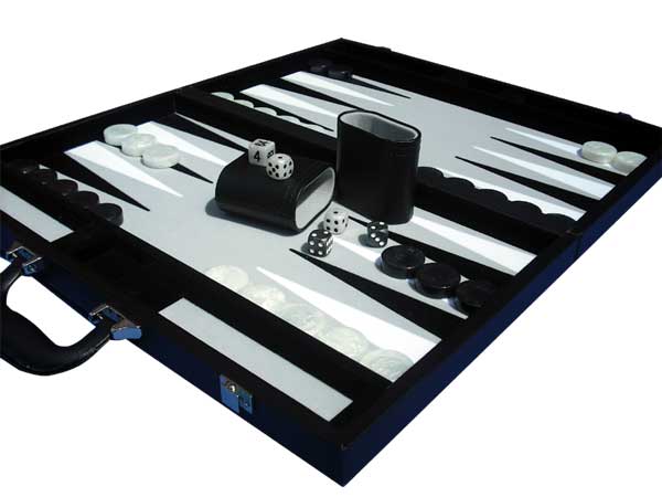 Dal Rossi Backgammon 15" PU Leather Black - Image 2