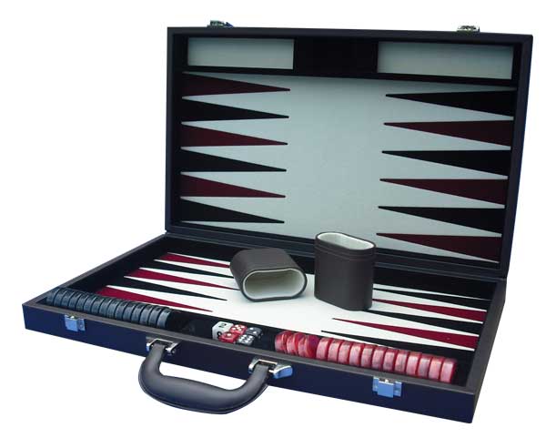 Dal Rossi Backgammon 15" PU Leather Brown - Image 2