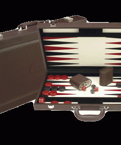 Dal Rossi Backgammon 18" PU Leather Brown